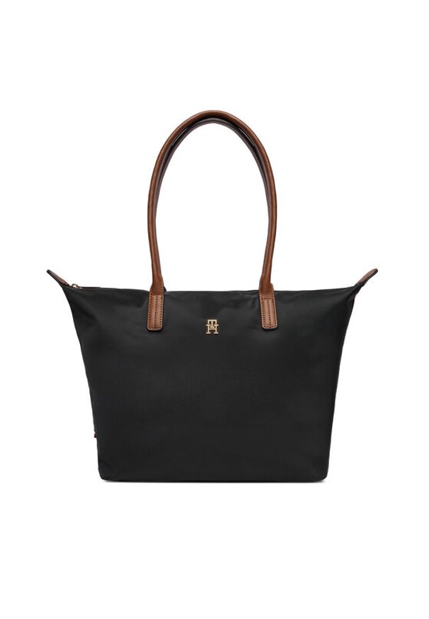 TOMMY HILFIGER - Tommy Hilfiger Torebka Popette Tote AW0AW17711 Czarny. Kolor: czarny