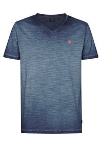 Petrol Industries T-Shirt M-1050-TSV662 Granatowy Regular Fit. Kolor: niebieski. Materiał: bawełna #7