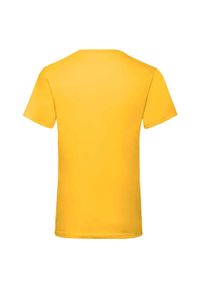 FRUIT OF THE LOOM - Koszulka Unisex Dla Dorosłych Z Dekoltem W Szpic. Kolor: żółty, pomarańczowy, wielokolorowy