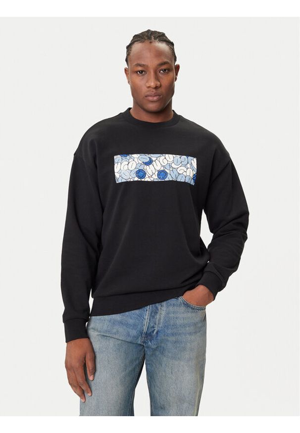 Hugo - HUGO Bluza Neprix 50545129 Czarny Regular Fit. Kolor: czarny. Materiał: bawełna