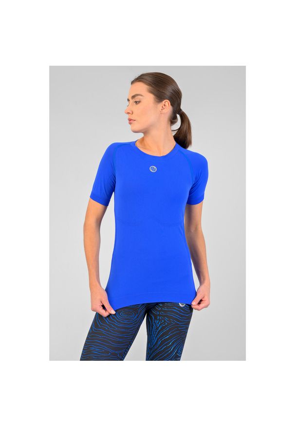 NESSI SPORTSWEAR - Koszulka z krótkim rękawem sportowa damska Nessi Sportswear Ultra. Kolor: niebieski. Długość rękawa: krótki rękaw. Długość: krótkie