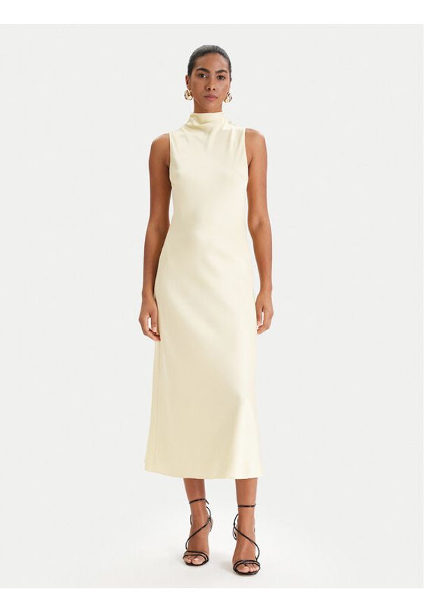 Patrizia Pepe Sukienka koktajlowa 8A1627/A269-Y478 Żółty Regular Fit. Kolor: żółty. Materiał: syntetyk. Styl: wizytowy