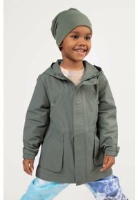 COCCODRILLO - Coccodrillo kurtka dziecięca kolor zielony. Okazja: na co dzień. Typ kołnierza: kaptur. Kolor: zielony. Materiał: materiał. Styl: casual #1