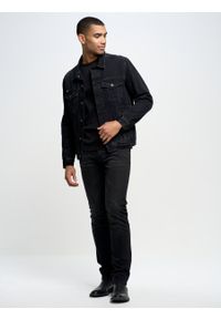 Big-Star - Spodnie jeans męskie dopasowane Terry 955. Stan: obniżony. Kolor: czarny. Styl: klasyczny