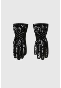 MOODO - Rękawiczki z imitacji skóry czarne. Kolor: czarny. Materiał: skóra #1