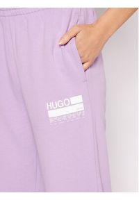 Hugo Spodnie dresowe Najogger 50456018 Fioletowy Regular Fit. Kolor: fioletowy. Materiał: bawełna, dresówka