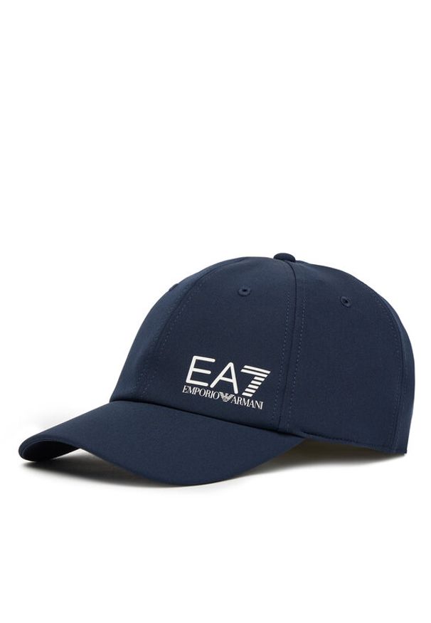EA7 Emporio Armani Czapka z daszkiem 7X000106 AF13554 MB191 Granatowy. Kolor: niebieski. Materiał: poliamid, materiał