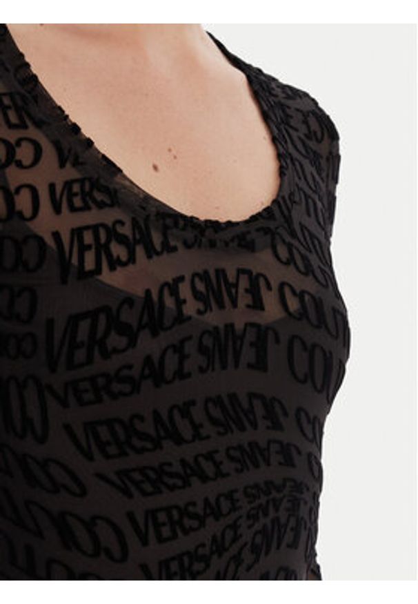 Versace Jeans Couture Sukienka koktajlowa 79HAO920 JS490 Czarny Slim Fit. Kolor: czarny. Materiał: syntetyk. Styl: wizytowy