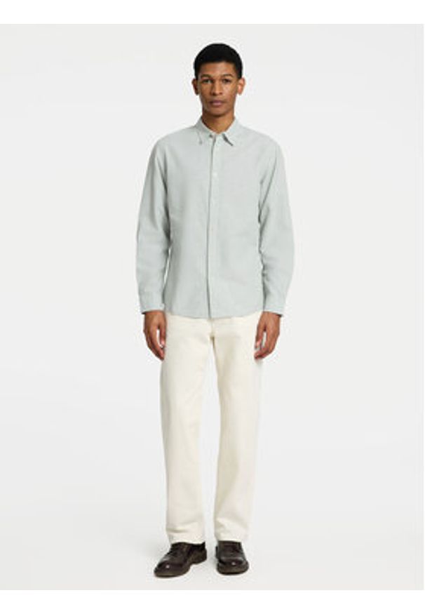 Selected Homme Koszula 16078867 Zielony Slim Fit. Kolor: zielony. Materiał: bawełna