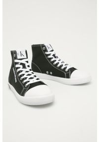 Calvin Klein Jeans - Trampki. Nosek buta: okrągły. Zapięcie: sznurówki. Kolor: czarny. Materiał: syntetyk, materiał, guma. Szerokość cholewki: normalna #3