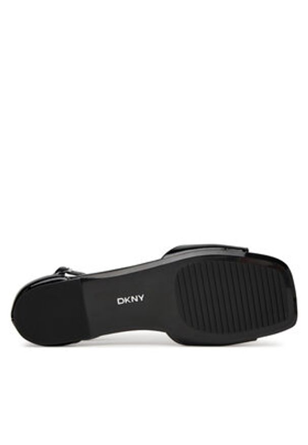 DKNY Sandały Dazey Flat Ankle Strap K1599651 Czarny. Kolor: czarny. Materiał: skóra