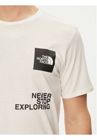 The North Face T-Shirt Foundation Coordinates NF0A882Z Écru Regular Fit. Materiał: syntetyk, bawełna #4