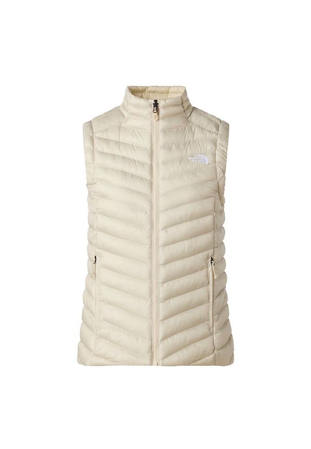 Bezrękawnik damski The North Face Huila 0A8DW5DOM1 - beżowa. Kolor: beżowy. Materiał: syntetyk, puch, poliester. Długość rękawa: bez rękawów. Sezon: jesień, zima
