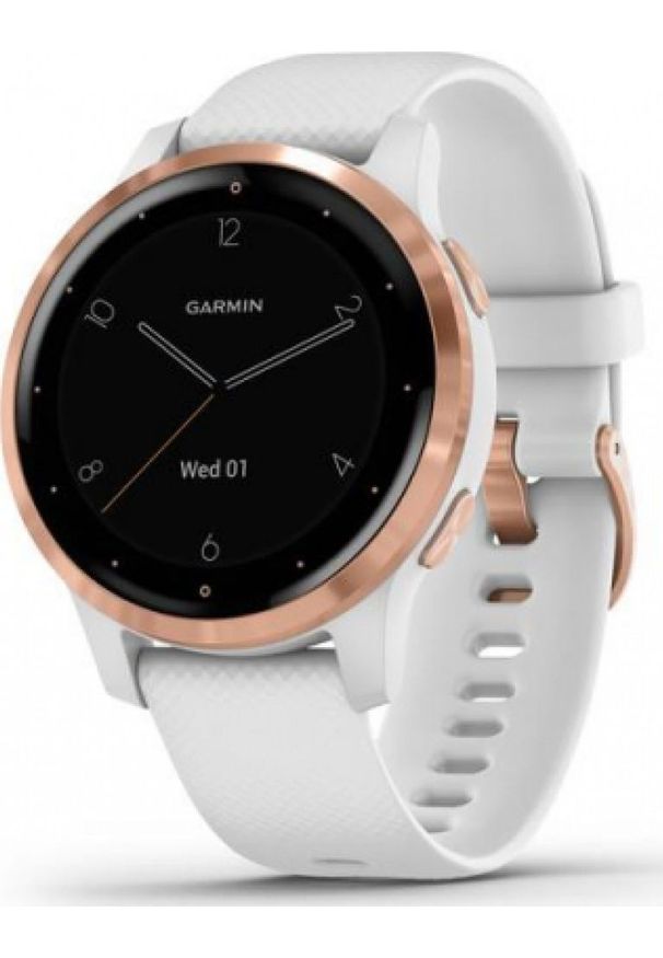GARMIN - Zegarek sportowy Garmin Vivoactive 4S Biały (010-02172-23). Kolor: biały. Styl: sportowy