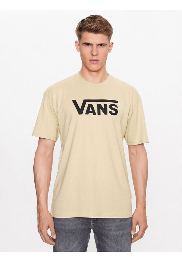 Vans T-Shirt Mn Vans Classic VN000GGG Beżowy Classic Fit. Kolor: beżowy. Materiał: bawełna