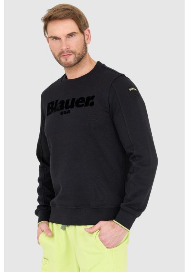 Blauer USA - BLAUER Czarna bluza. Kolor: czarny