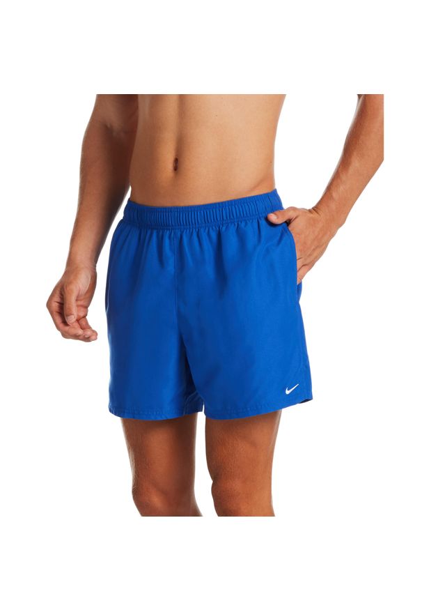 Spodenki kąpielowe męskie Nike Essential niebieskie NESSA560 494. Kolor: niebieski