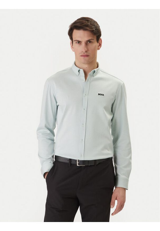 BOSS Koszula ST Motion 50555946 Turkusowy Regular Fit. Kolor: turkusowy. Materiał: bawełna