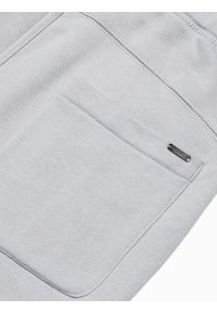 Ombre Clothing - Spodnie męskie dresowe P949 - jasnoszare - XXL. Kolor: szary. Materiał: dresówka. Styl: klasyczny #7