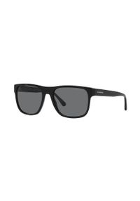Emporio Armani okulary przeciwsłoneczne męskie kolor czarny. Kolor: czarny