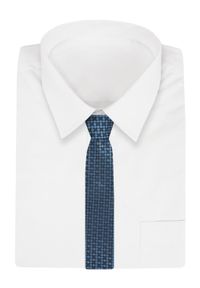 Męski Krawat - Angelo di Monti - Niebieski, Gęste Groszki. Kolor: niebieski. Materiał: tkanina. Wzór: grochy. Styl: wizytowy, elegancki