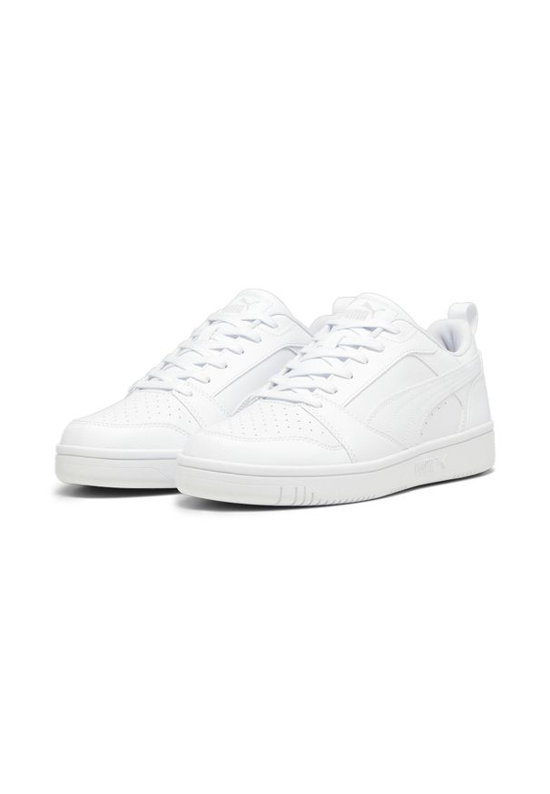 Puma - Buty do chodzenia męskie PUMA Rebound V6 Low. Zapięcie: sznurówki. Kolor: biały, wielokolorowy, szary. Materiał: materiał, syntetyk. Szerokość cholewki: normalna. Sport: turystyka piesza