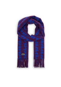 Lacoste Szalik RE2422 Kolorowy. Materiał: wełna. Wzór: kolorowy