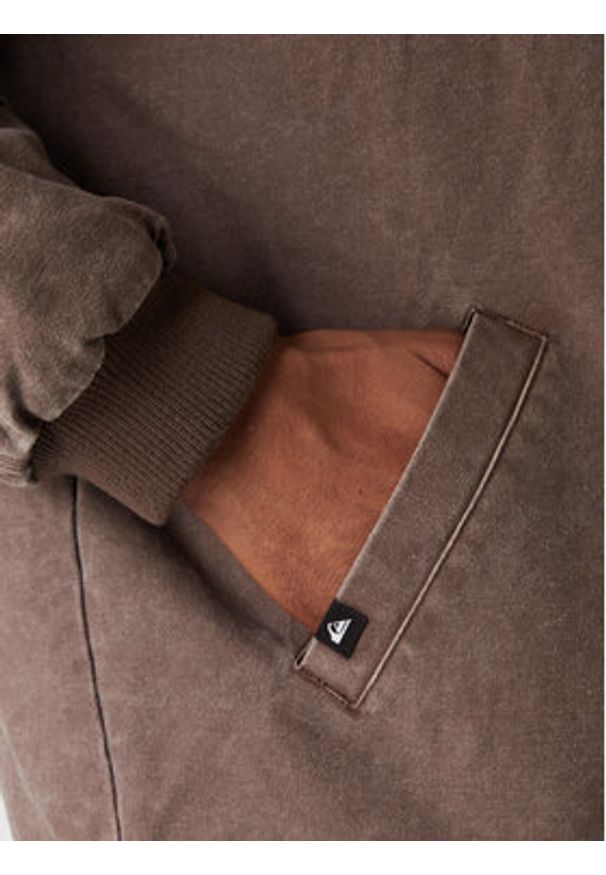 Quiksilver Kurtka jeansowa Shaper Pad EQYJK04174 Brązowy Regular Fit. Kolor: brązowy. Materiał: bawełna