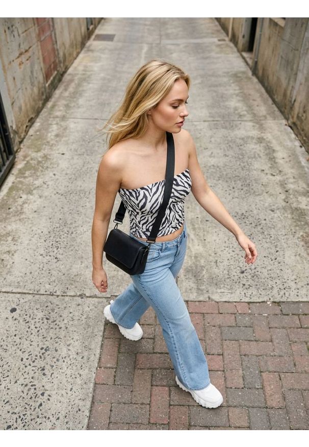 Sinsay - Top bandeau w zeberkę - wielobarwny