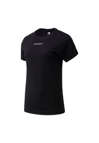 Koszulka New Balance WT11190BK – czarna. Kolor: czarny. Materiał: poliester, materiał, bawełna. Sport: fitness #1