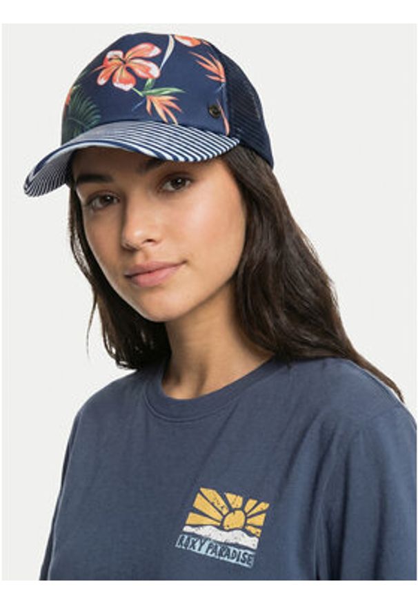 Roxy Czapka z daszkiem Beautiful Morni ERJHA04129 Granatowy. Kolor: niebieski. Materiał: syntetyk