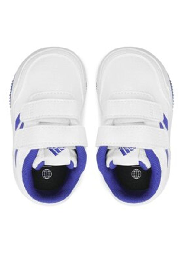Adidas - adidas Sneakersy Tensaur Sport Training Hook and Loop Shoes H06301 Biały. Kolor: biały. Materiał: skóra