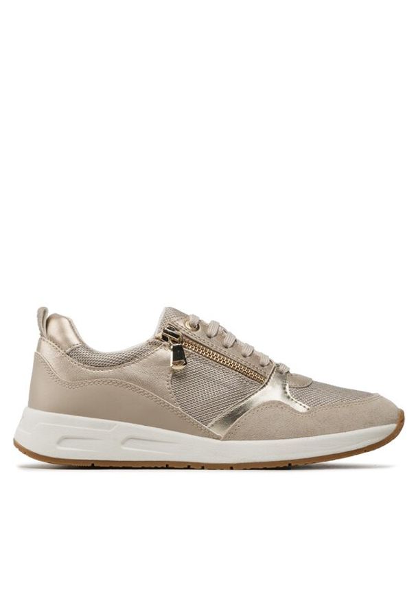 Geox Sneakersy D Bulmya A D35NQA 0NF14 C2235 Złoty. Kolor: złoty. Materiał: skóra