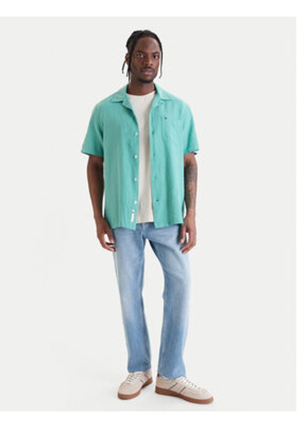 Tommy Jeans Koszula DM0DM23058 Zielony Regular Fit. Kolor: zielony. Materiał: bawełna