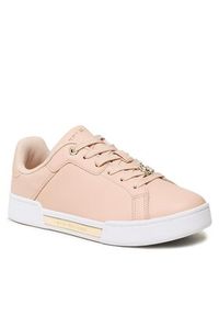 TOMMY HILFIGER - Tommy Hilfiger Sneakersy Court Sneaker Golden Th FW0FW07116 Różowy. Kolor: różowy. Materiał: skóra #6