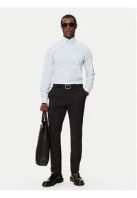 Calvin Klein Koszula K10K113524 Błękitny Slim Fit. Kolor: niebieski. Materiał: bawełna