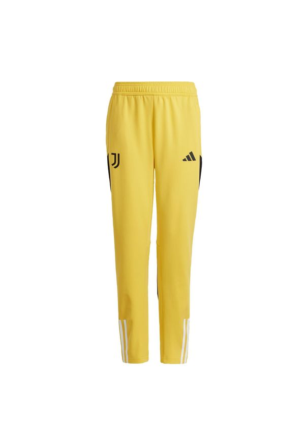 Spodnie do piłki nożnej dla dzieci Adidas Juventus Tiro 23 Training Kids. Kolor: żółty. Materiał: poliester