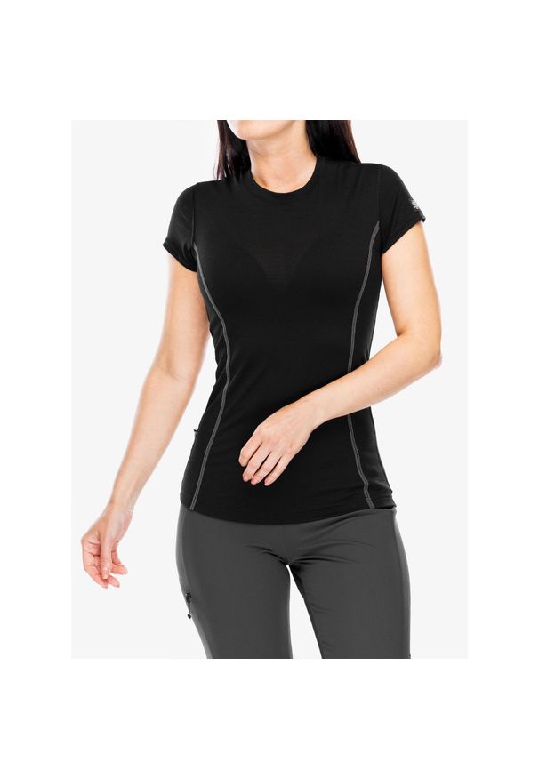 SENSOR - Koszulka merino damska Sensor Merino Active Tee S/S. Kolor: czarny