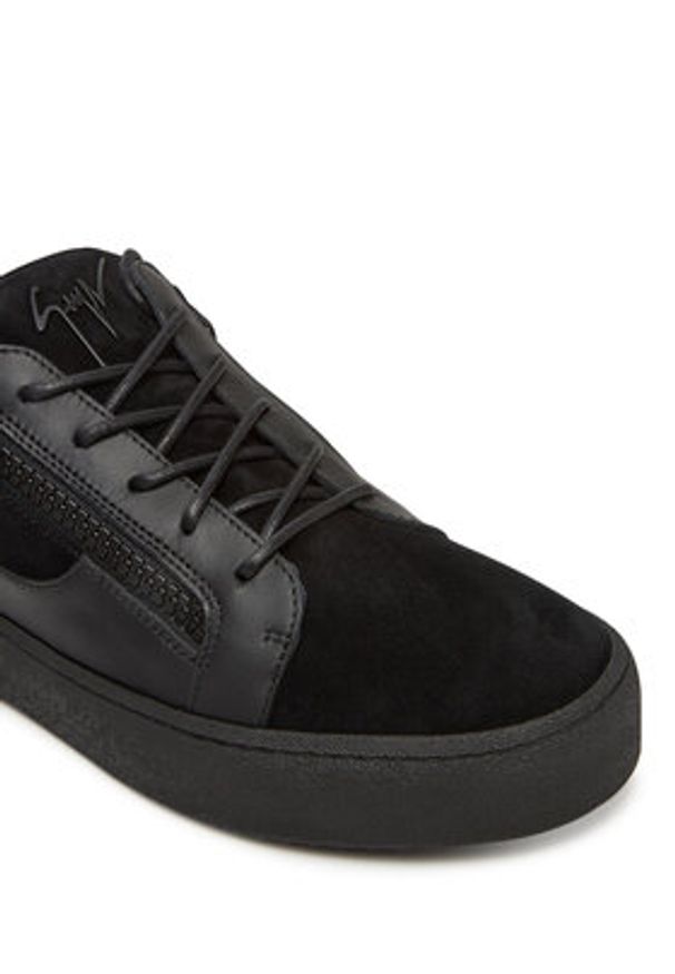 Giuseppe Zanotti Sneakersy RU40037/001 Czarny. Kolor: czarny. Materiał: zamsz, skóra