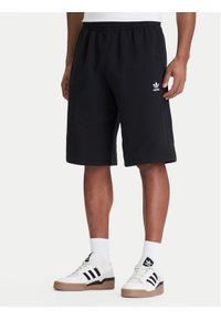 Adidas - adidas Szorty sportowe Trefoil Essentials JV6054 Czarny Loose Fit. Kolor: czarny. Materiał: bawełna. Styl: sportowy #1