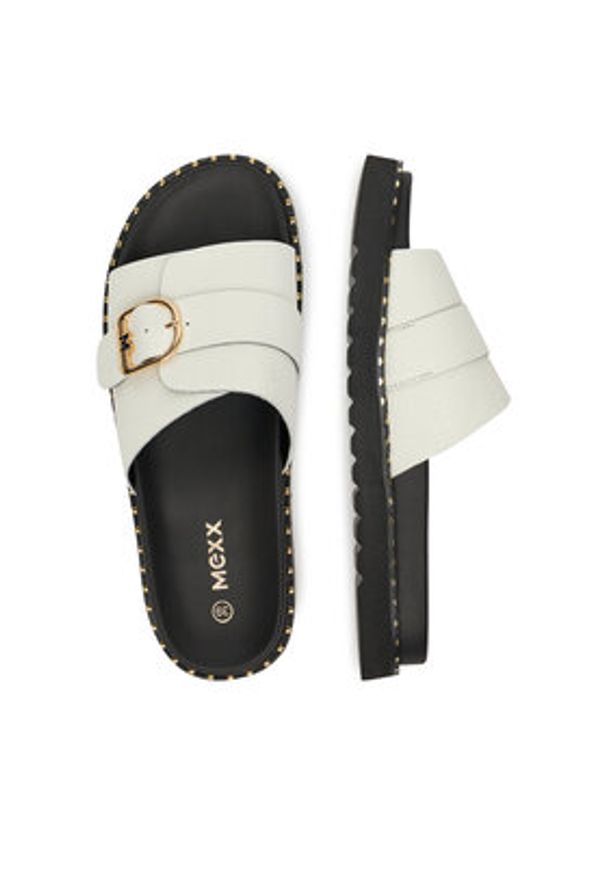 MEXX Klapki MX/019C-HY Biały. Kolor: biały. Materiał: skóra