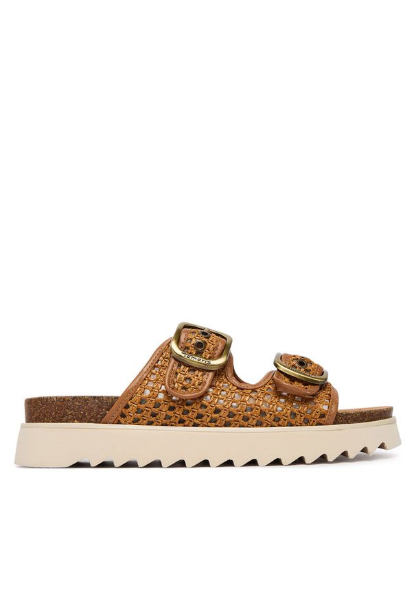 Klapki Tamaris. Kolor: brązowy