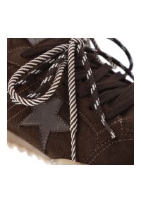CheBello - Brązowe Sneakersy Chebello Skórzane Obuwie Damskie. Okazja: na co dzień. Kolor: brązowy. Materiał: skóra