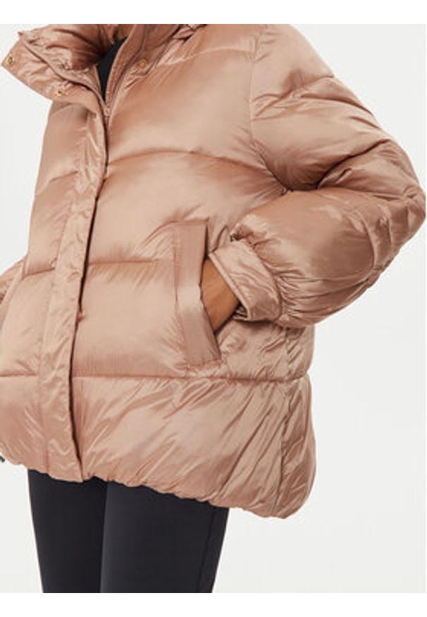 TwinSet - TWINSET Kurtka zimowa 242TP2300 Beżowy Loose Fit. Kolor: beżowy. Materiał: syntetyk. Sezon: zima