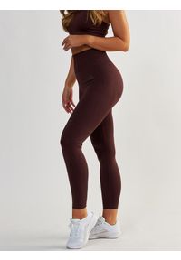 BESHAPED - Legginsy fitness damskie Beshaped Body Boost modelujące. Kolor: brązowy. Materiał: nylon. Sport: fitness