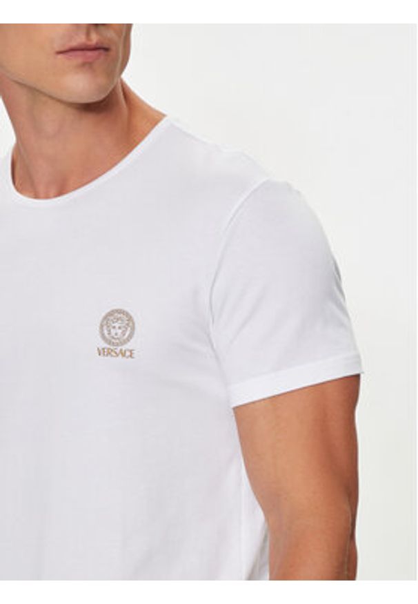 VERSACE - Versace Komplet t-shirtów AU10193 1A10011 Biały Slim Fit. Kolor: biały. Materiał: bawełna