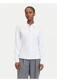 Karl Lagerfeld - KARL LAGERFELD Koszula A3W17103 Biały Slim Fit. Typ kołnierza: dekolt w karo. Kolor: biały. Materiał: bawełna