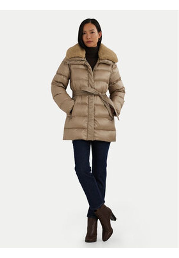 Lauren Ralph Lauren - LAUREN RALPH LAUREN Kurtka puchowa 297957500001 Beżowy Regular Fit. Kolor: beżowy. Materiał: syntetyk