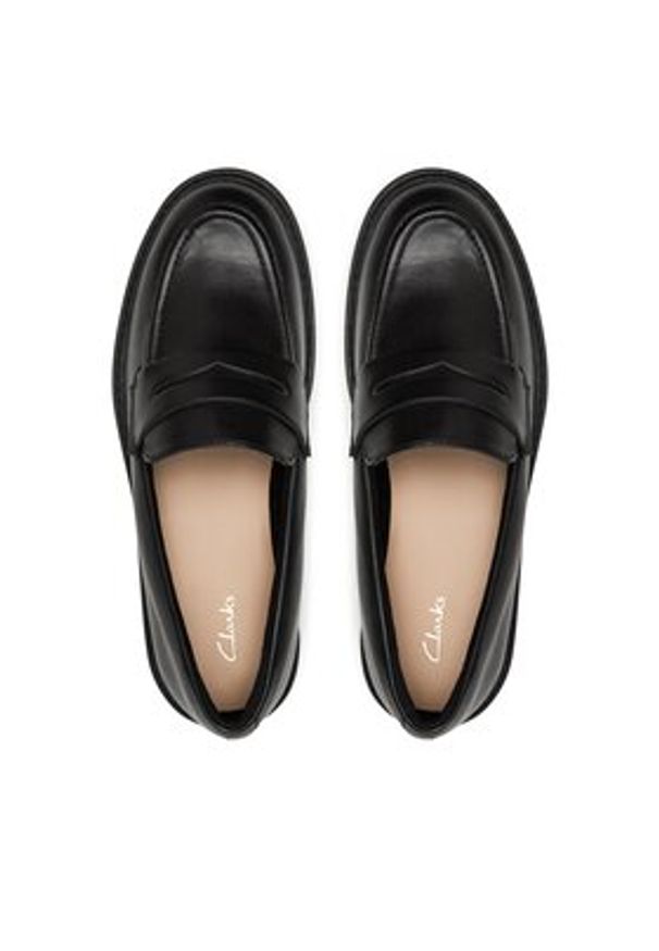 Clarks Lordsy Orinoco 2 Penny 261747864 Czarny. Kolor: czarny. Materiał: skóra