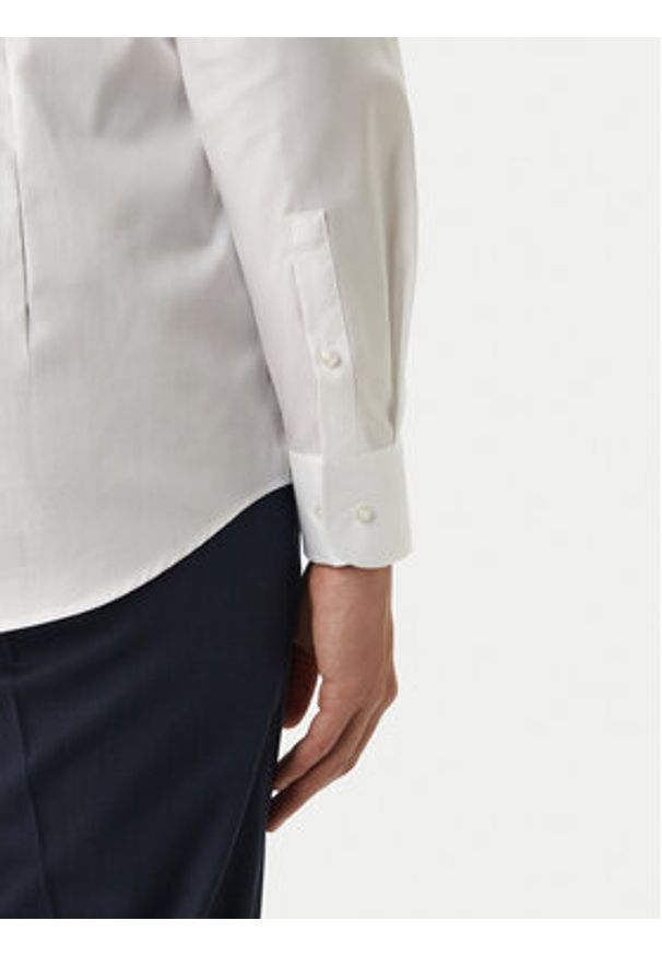 BOSS Koszula H-Hank 50560704 Biały Slim Fit. Kolor: biały. Materiał: bawełna